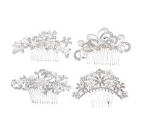 TOVINANNA 4pcs Hair Comb Rhinestones Elegant Bridal Accessories for Weddings Parties and Special Occasions Beautiful Headdress for Brides and Bridesmaids