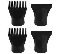 TOVINANNA 4pcs Hair Dryer Attachment Plastic Concentrator Nozzles with Comb and Flat Tips for Rapid Styling Portable and Lightweight Hair Styling Tools Accessories for Home Salon and Travel