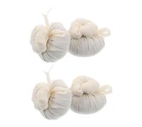 TOVINANNA 4pcs Herbal Massage Stick Balls Moxa Stick Head Replacement Deep Tissue Therapy Easy Operation White Nonwoven Fabric for Home on The Go Muscle Relaxation Young and Elderly