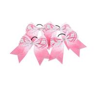 TOVINANNA 4pcs Large Glitter Cheer Bows with Rhinestones for Elastic Hair Ties for Dance and Cheerleading Performances Charming Fishtail Design Essential Hair Accessories for Stage and