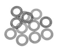 TOVINANNA 4pcs Needle Roller Thrust Bearings with Flat Washer, High Load Bearing Steel Components for Industrial Applications and Machinery Repair Projects