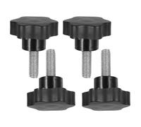 TOVINANNA 4pcs Plastic Star Shaped Clamping Knob Hexagonal Handle, Threaded Screw Knob for Umbrella Base Replacement, Comfortable Grip and Versatile Use in Home Improvement