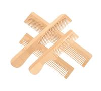 TOVINANNA 4pcs Portable Wooden Comb for Men and Women Compact Detangling Combs for Curly Hair Lightweight Travel for Everyday Styling and Family Use
