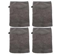 TOVINANNA 4pcs Reusable Cleansing Gloves Makeup Mitts Microfiber Polyester Washable Hanging Hole Design Workmanship Neatly Stitching Convenient Makeup Removers for Facial Cleaning and Beauty