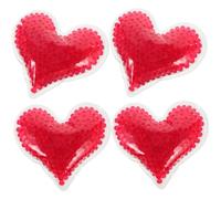 TOVINANNA 4pcs Reusable Gel Ice Pack Therapy Heart Shaped Cold Packs for Injuries Portable Bag for Muscle and Joint for Athletes and Dancers