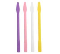 TOVINANNA 4pcs Reusable Silicone Stir Sticks for Makeup and Paint Crafts, Assorted Colour Mixing Rods Suitable for Facial Masks and Arts, Sturdy and Fun Craft Tools