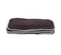 TOVINANNA 4pcs Reusable Washable Diaper Liners 5 Layer Diaper Inserts Bamboo Charcoal Fiber Coffee 5 Layers for Nappies On-the-go Changes Nighttime Use