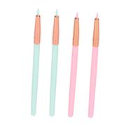TOVINANNA 4pcs Silicone Lipstick Brush Set Multi-functional Lip Balm and Eye Shadow Applicators and for Makeup Application at
