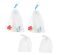 TOVINANNA 4pcs Soap Foaming Nets for Face Cleansing Lightweight Mesh Bags with Hanging Efficient Bubble Maker for Cleansing Milk and Soap Portable Household Facial Wash Pouches