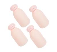 TOVINANNA 4pcs Squeeze Bottle Water Bottles Straw Lid Drink Cute Water Bottle Water Bottle with Straw Dispenser Reusable Toiletries Travel Shampoo Bottles Refillable Travel Bottles Pink or