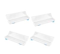 TOVINANNA 4pcs Transparent Portable Paint Brush Storage Box Lightweight Art Tool Containers for Oil Painting Watercolor Calligraphy Pens and Drawing Accessories