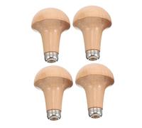 TOVINANNA 4pcs Wooden Handle Graver Handle Replace Wood Tool Accessories for Graver for Files Accessories Wood Grip Replacement Hand Tool Khaki