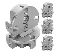 TOVINANNA 4pcs Zinc Alloy Folding Table Flap Hinges with Round Edge, Invisible Butler Tray Cabinet and Desk Furniture Hinges for DIY Folding Tables and Wardrobes