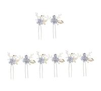 TOVINANNA 4sets Delicate Bridal Flower Hairpin Wedding Hair Accessories for Bride Bridesmaid Leaf Hairpin for Women 2pcs*4