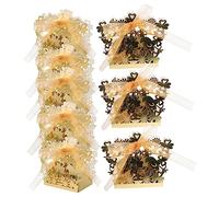 TOVINANNA 50pcs Elegant Candy Boxes for Weddings Valentine Day Creative Design Sturdy Material for Treats Favors Easy Assembly Beautifully Decorated