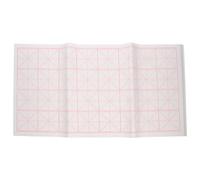 TOVINANNA 50pcs Half-Raw Xuan Paper Roll 7.5cm Grid White Calligraphy Rice Paper Sheets for Chinese Japanese Brush Ink Writing and Painting Practice, Suitable for Students and Beginners