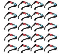 TOVINANNA 50pcs Red and Blue Anaglyph 3d Glasses Black Frame, Paper Material, Flat Design, Portable and Universal Compatibility for Movie Night and Parties
