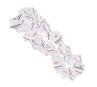 TOVINANNA 57pcs Portable Guitar Chord Learning Card Beginner Guitar Chord Guide Practice Music for Lessons Music Activities