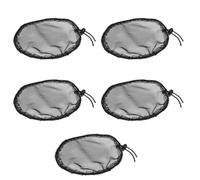 TOVINANNA 5pcs Black Mesh Wig Net Cap Drawstring, Reusable Elastic Hair Nets for Wig Making and Hairdressing, Multifunctional Ponytail Wraps for Women