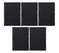 TOVINANNA 5pcs Black Paper Divider Tabs for Binders with Practical Tabs Design and Easy to Manage Features, Suitable for Students and Working Books Organization