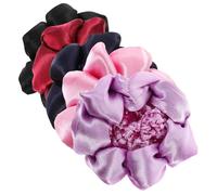 TOVINANNA 5pcs Elastic Hair Nets for Catering Comfortable Girl Hair Bun Holding Net Satin Material Elastic Snood Holder for Boys and Girls Dance