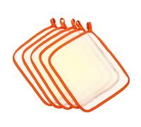 TOVINANNA 5pcs Face Washing Towels Exfoliating Nylon Shower Cloths for Gentle Body Scrub Lightweight Portable for Travel Machine Washable Vibrant Pineapple Design