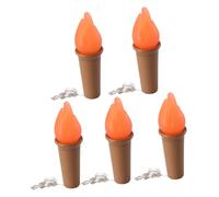 TOVINANNA 5pcs Flame-Shaped Bottle Plug Lights String Warm White LED Cork Lamps for Home Party Camping Romantic Atmosphere Portable Decorative Bottle Lights