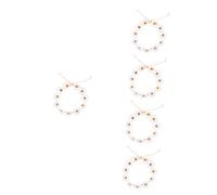 TOVINANNA 5pcs Floral Daisy Headband Hair Wreath for Festivals and Weddings Cloth Flowers Hair Accessory for Girls and Brides Charming Boho Style