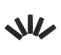 TOVINANNA 5Pcs Matte Black Lipstick Tubes with Silver Inner Ring - Refillable Empty Lip Balm Containers for DIY Cosmetic Makeup, Portable Lip Gloss Holders Suitable for Travel