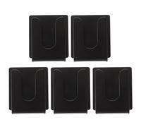 TOVINANNA 5pcs Metal Mic Mount Holder with Adhesive Backing for Cb Radios and Car Microphones, Efficient Mic Access Bracket Suitable for Trucks and Police Vehicles, Black