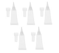 TOVINANNA 5pcs Ml Empty Cosmetic Squeeze Tubes for DIY Makeup, Soft Squeezable Plastic Lip Gloss Tubes with Large Opening and Wide Mouth, Refillable Containers for Weddings and DIY Projects