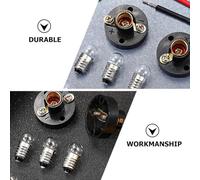 TOVINANNA 5Pcs Small Screw Lamp Base Lamp Holder for Physics Laboratory Teaching, Electricity Circuit Experiment Equipment with Fixed Light Socket Random Color Random Color