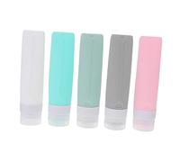 TOVINANNA 5Pcs Travel Bottles Refillable Containers for Shampoo Conditioner Lotion Leakproof Lightweight Portable Cosmetic Dispensers for Makeup Bags and Suitcases