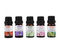 TOVINANNA 5pcs Water Soluble Essential Oil Set 10ml Aromatherapy Fragrance Oils for Candle Making, Bath Salts, and Humidifier Diffuser Use with Lavender, Cherry Blossom, Osmanthus, Jasmine,