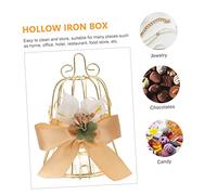 TOVINANNA 5pcs Wedding Bird Cage Candy Boxes Gold Metal Wire Sweet Storage Holders Decorative Sugar Containers for Party Favor and Celebration Display
