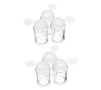 TOVINANNA 6 Pack 10ml Mini Loose Powder Bottle Set Travel Beauty Makeup Plastic for Foundation DIY Cosmetics