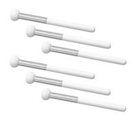 TOVINANNA 6 Pcs Sponge Concealer Brush Mushroom Head White Makeup Sponge for Nose Shadow Applying Skin-friendly Wood Handle for Family Use and Travel