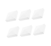 TOVINANNA 6pcs 4 Inch White PVC Pyramid Fence Post Caps Plastic Decking Covers for Outdoor Garden Patio Mailbox Post Finials Protective Fence Railing Accessories
