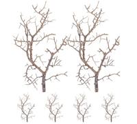 TOVINANNA 6pcs Artificial Plastic Tree Branches Coffee Colour with Never Wither Feature No Watering Required Decorative Fake Dried Branches for Home and Dining Table