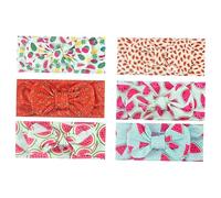 TOVINANNA 6pcs Boys and Girls Bowknot Hair Bands Fashion Printed Hair Accessories for Boy Girl Breathable Headwear Parties Photos Easy to Wear
