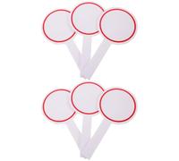 TOVINANNA 6Pcs Dry Erase Scoreboards Handheld Writable Foam Boards Single-sided Blank Voting and Scoring Pads for Judges Auctions Classroom and Meetings