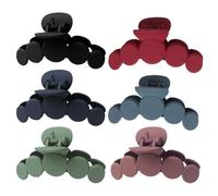 TOVINANNA 6pcs Hair Claw Clips Set for Women Ponytail Holder Multi-color Hair Barrettes for Bathing and Styling