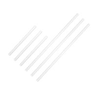 TOVINANNA 6pcs Heat Resistant Glass Stir Sticks Professional Laboratory Stirring Rods for Experiments and Cocktail Mixing Solid Glass Rods for Bars Kitchens and Science Labs