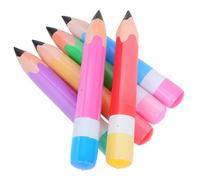 TOVINANNA 6PCS Jumbo Inflatable Pencil Balloons in Vibrant Colors Quick Inflate PVC Crayon Props for Classroom Graduation Party Decorations Compact Portable Back to School Hanging Decor