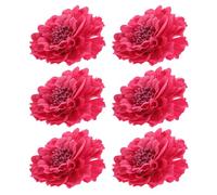 TOVINANNA 6pcs Peony Flower Barrettes Artificial Flower Hair Accessories Bohemian Style Lifeline Floral Details Versatile Accessory for Casual Events