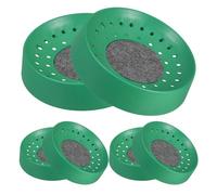 TOVINANNA 6pcs Plastic round Pigeon Nesting Bowls Bird Hatching Nest Comfortable Breeding Environment Green for Bird