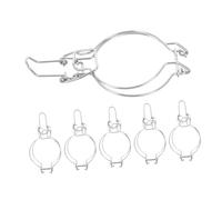 TOVINANNA 6pcs Stainless Steel Sealing Jar Clips for Wide Mouth Glass Containers Airtight Leakproof Metal Buckles for Mason Jar Wire Carriers Food Preservation and Kitchen Storage