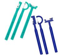 TOVINANNA 6pcs Tongue Exerciser and Oral Muscle Trainer Tool Made of Pp and Metal Targeted Muscle Strengthening for Speech Clarity Support at Home