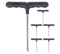 TOVINANNA 6pcs Trampoline Spring Hook Tool with T-shaped Handle, Heavy Duty Stainless Steel Spring Puller for Outdoor Sport Equipment, Comfortable Ergonomic Grip for Easy Installation