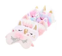 TOVINANNA 6Pcs Unicorn Eye Masks Portable Travel Sleep Masks for Total Darkness Lightweight and Breathable Eye Patches for Comfortable Naps and Flights for Home and Travel
